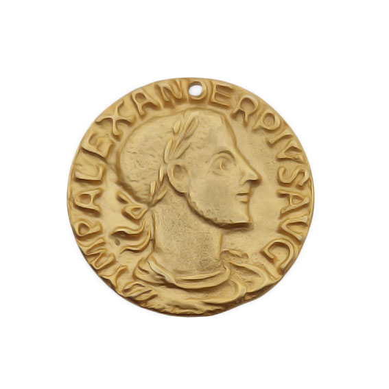 Ciondoli Moneta Raffigurante Imperatore Romano Oro 31mm (DSZM345)