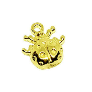 Ciondoli in Zama Coccinella Oro Galvanizzato 14x15mm (CNZM033)