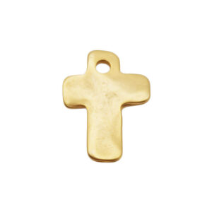 Ciondoli in Zama Croce Modello Piatto Ondulato 15x20mm (CNZM249)
