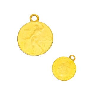 Ciondoli in Zama Monete 50Lire 16mm (MONZM009-O)