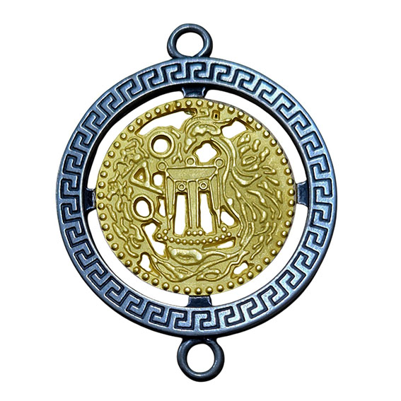 Distanziatori Moneta Mito Antica Moneta Magna Grecia Oro e Argento 55mm (DSZM176)