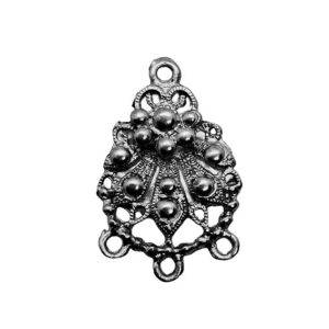Distanziatori in Zama Chandelier Silver 25x30mm (CHZM135-S)