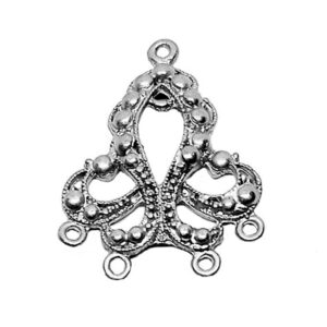 Distanziatori in Zama Chandelier Silver 26X28mm (CHZM020-S)