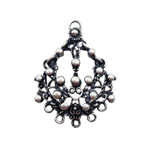 Distanziatori in Zama Chandelier Silver 30x36mm (CHZM115-S)