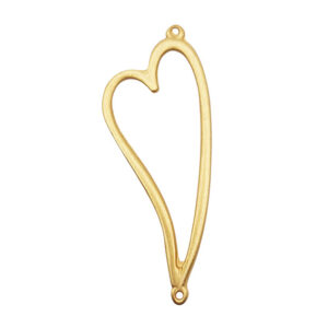 Distanziatori in Zama Cuore Allungato Oro 25x60mm (DSZM160-O)