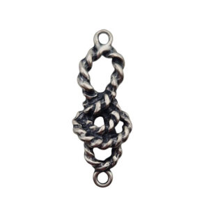 Distanziatori in Zama Nodo in Silver 12x30mm (DSZM342-S)