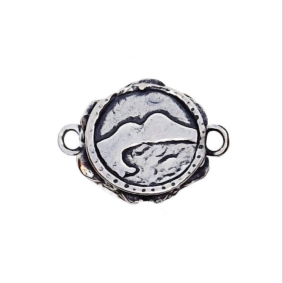 Distanziatori in Zama Stile Napoli Tamburelli Raffigurante il Vesuvio 16mm (DSZM182-O)