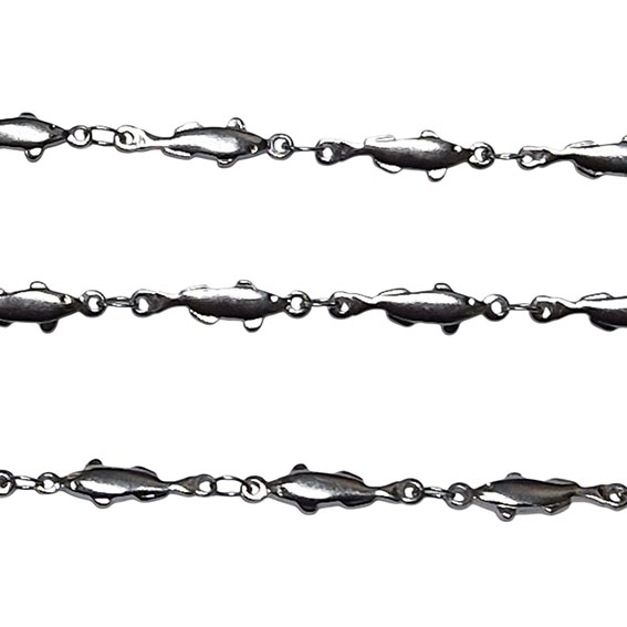 Catena in Acciaio con Virgole Silver (CTNAC00-V)