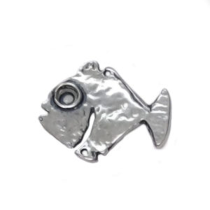 Distanziatori in Zama Pesce Silver 30x37mm (DSZM166-S)