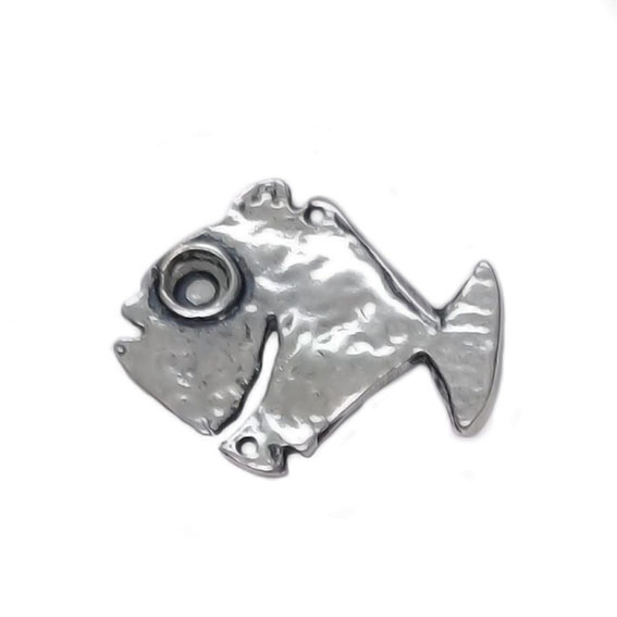 Distanziatori in Zama Pesce Silver 30x37mm (DSZM166-S)