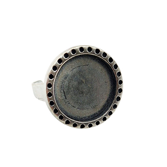 Anelli in Zama Regolabile con Base da decorare 25mm (ANZM025)